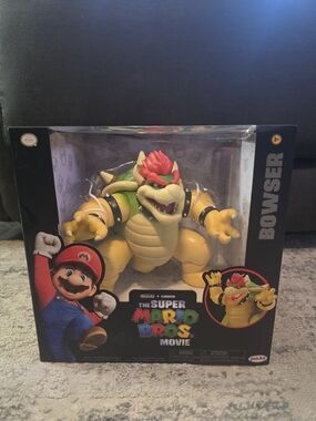 Bowser Action Figure - The Super Mario Bros. Movie - Yellow & Green Fire Affect